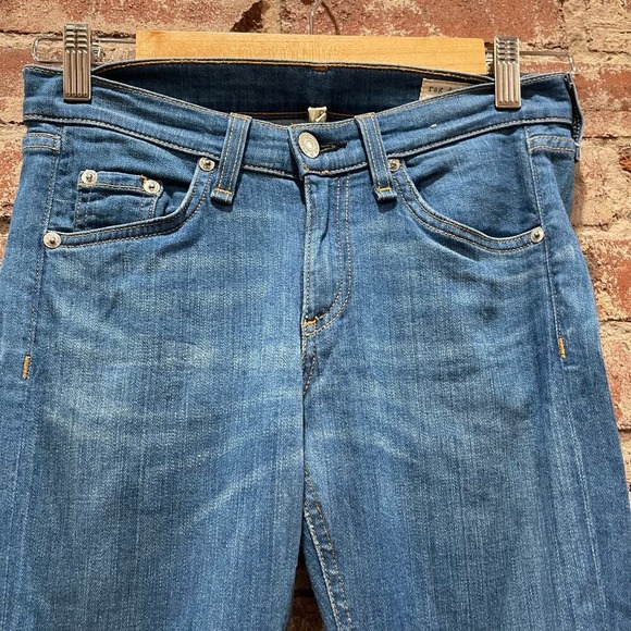 Rag & Bone Capri Skinny Jeans Finch Wash Blue Denim Size 25 - Picture 5 of 9